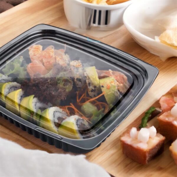 BASE 500 GR RECT PET NEGRO CON TAPA